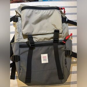 Never Used! Topo Designs Two-Tone Backpack with Red Accents